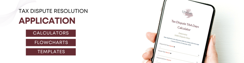 Tax Dispute Resolution Application Banner 1